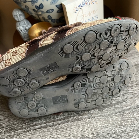 Gucci GG Coated Canvas Leather Front Ribbon Trim Sneaker Gucci Sz 10.5 (US11) - Picture 8 of 12